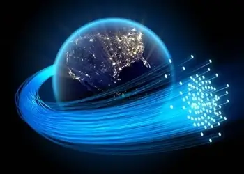 Fiber optic cables surrounding the earth