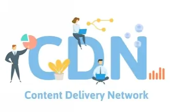Content delivery network text illustration